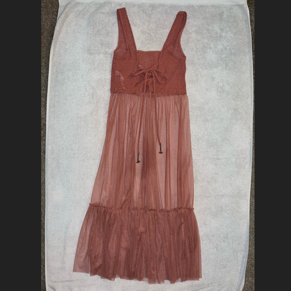 Free People Intimately C'est La Vie Sheer Tulle Sleeveless Dress - Picture 5 of 6